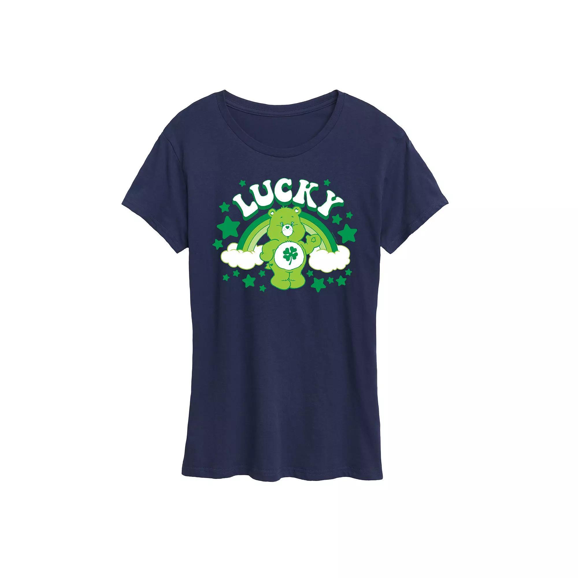 Women's Care Bears Lucky Graphic Tee, Girl's, Size: XL, Blue Product Image