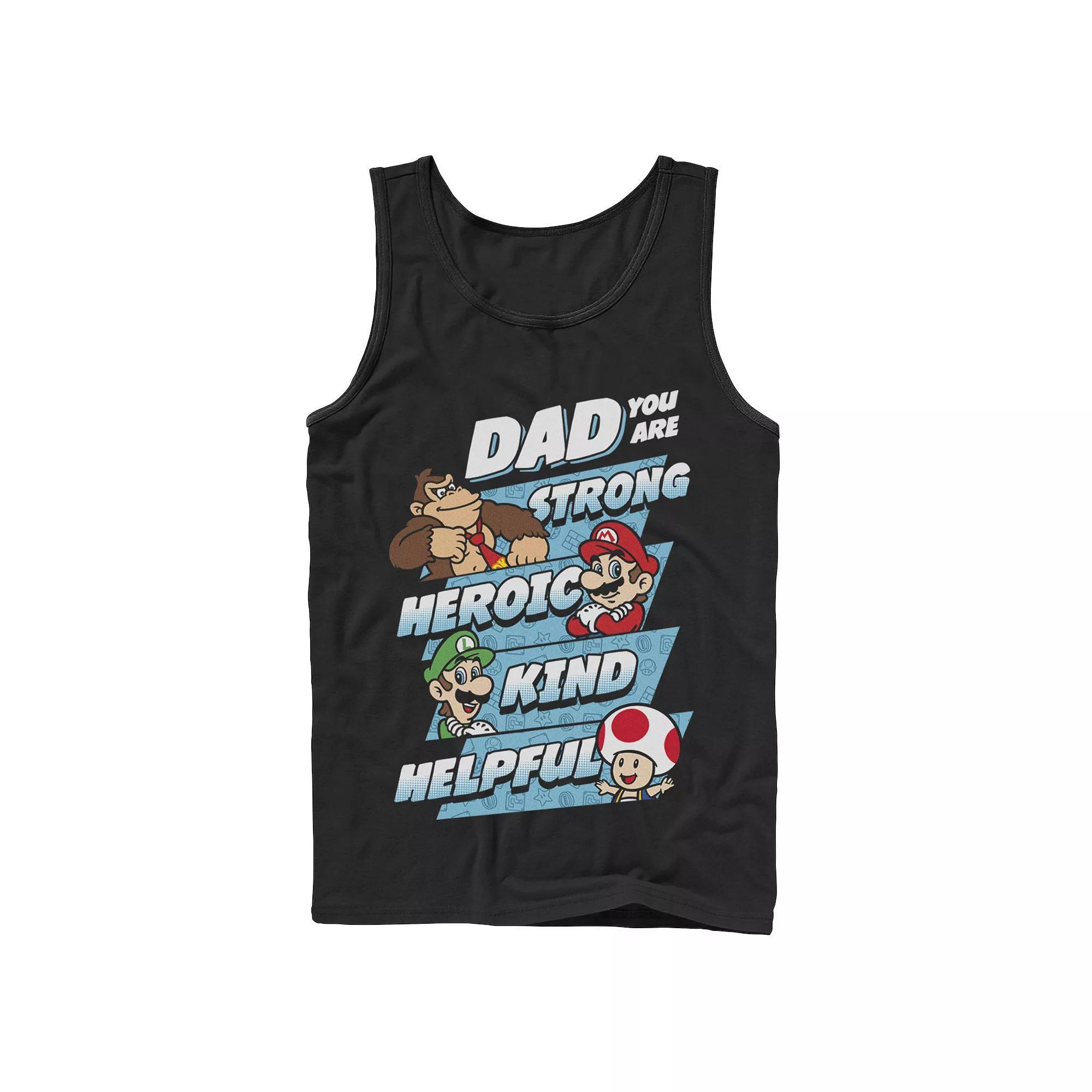 Men's Nintendo Super Mario Dad You Are Tank Top, Size: XL, Black Product Image