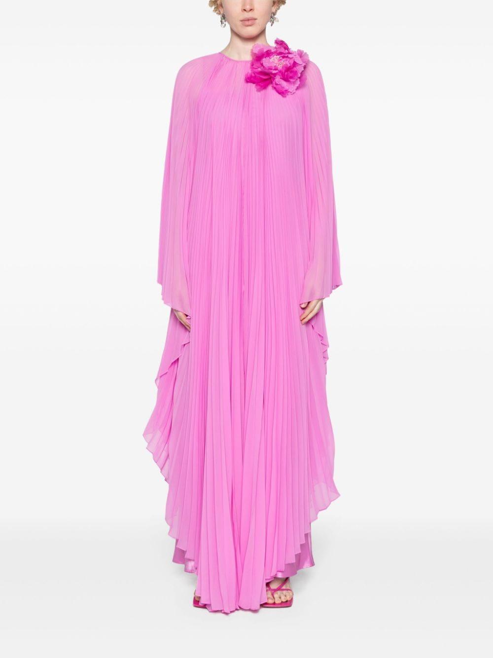 pleated chiffon maxi dress Product Image