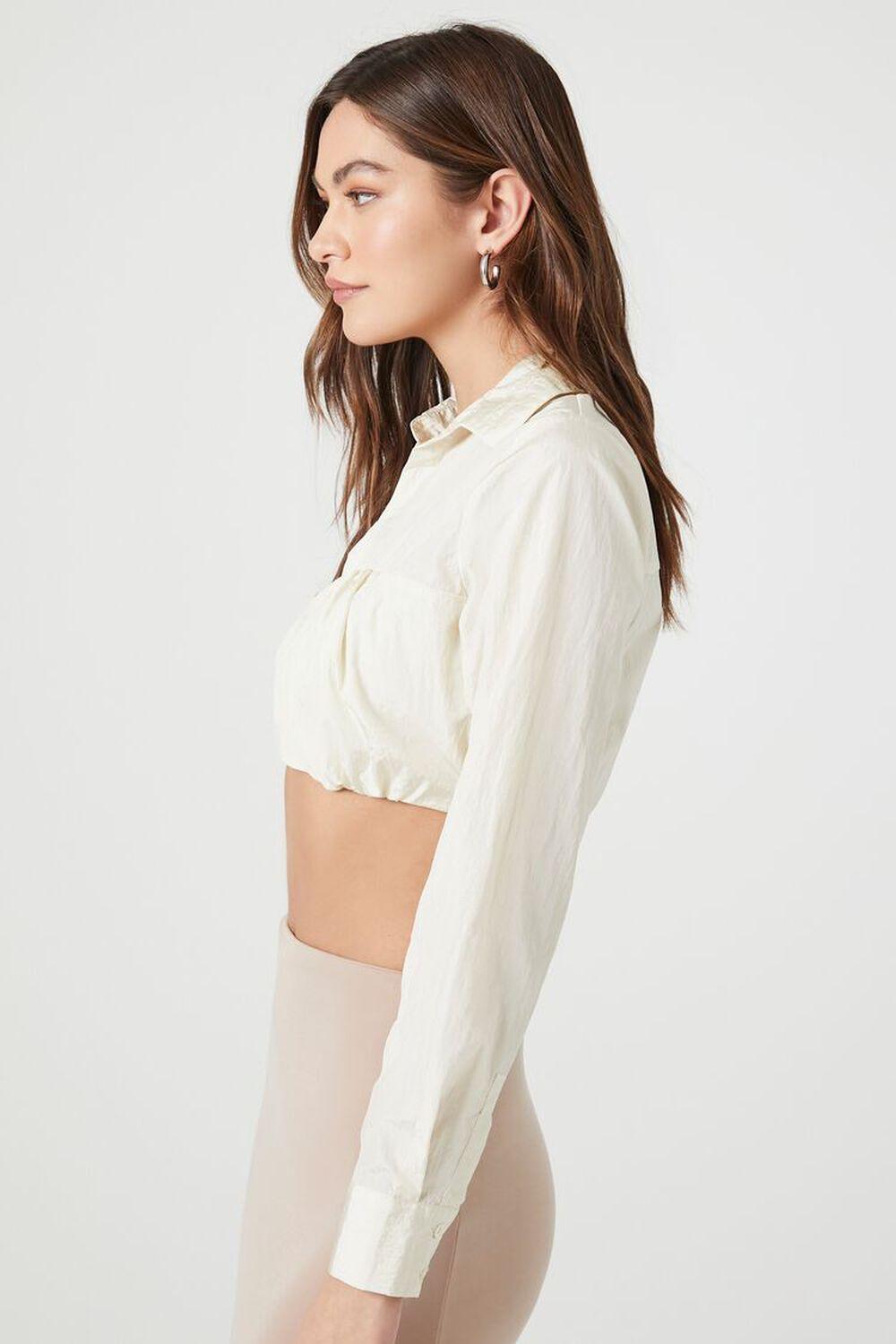 Split-Neck Drawstring Crop Top | Forever 21 Product Image