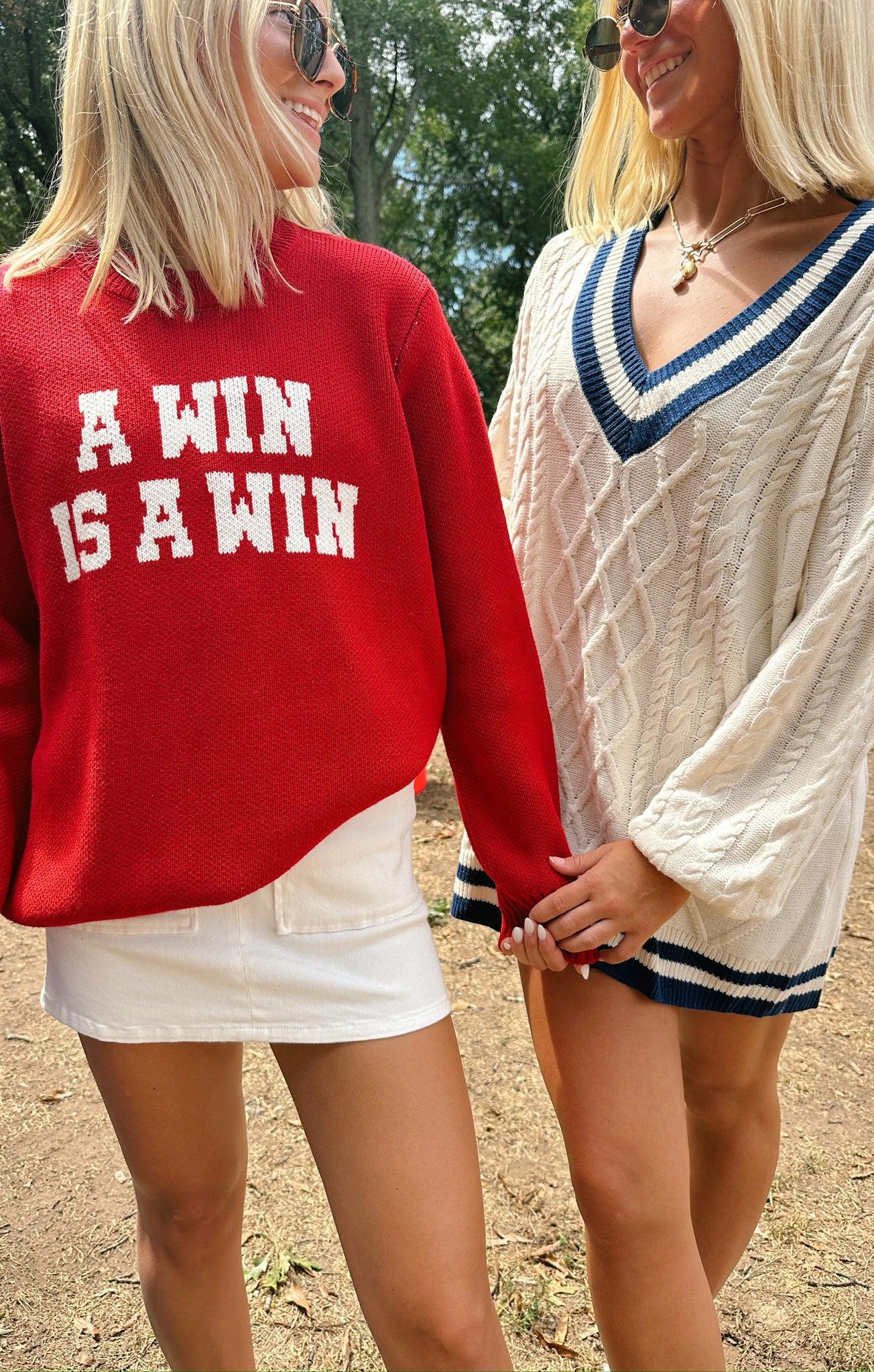 Tailgate Sweater Dress ~ Navy Cable Knit Product Image