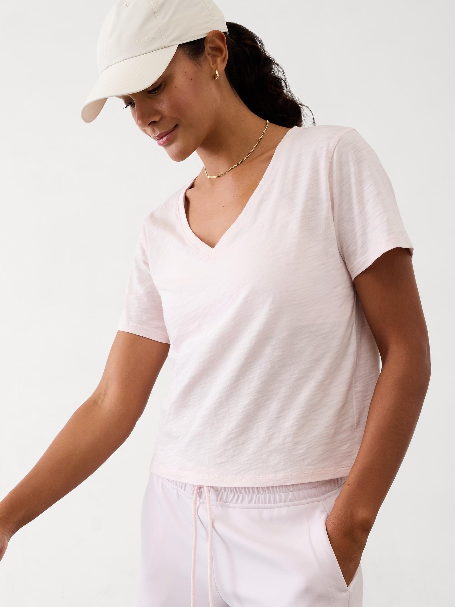 Essential Slub V-Neck Tee Product Image