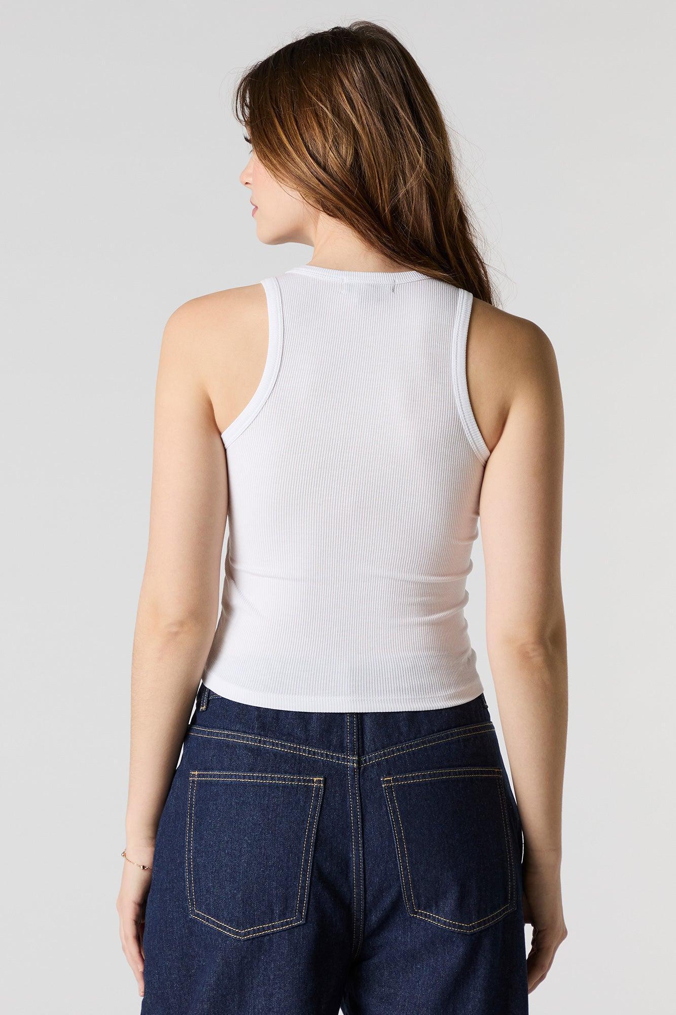 Ribbed High Neck Tank Female Product Image