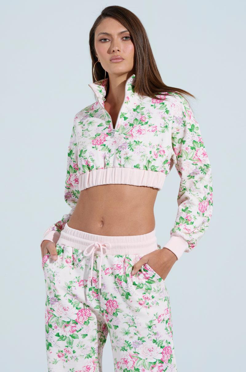 DREAMING OF SPRING HALF ZIP SWEATSHIRT Product Image