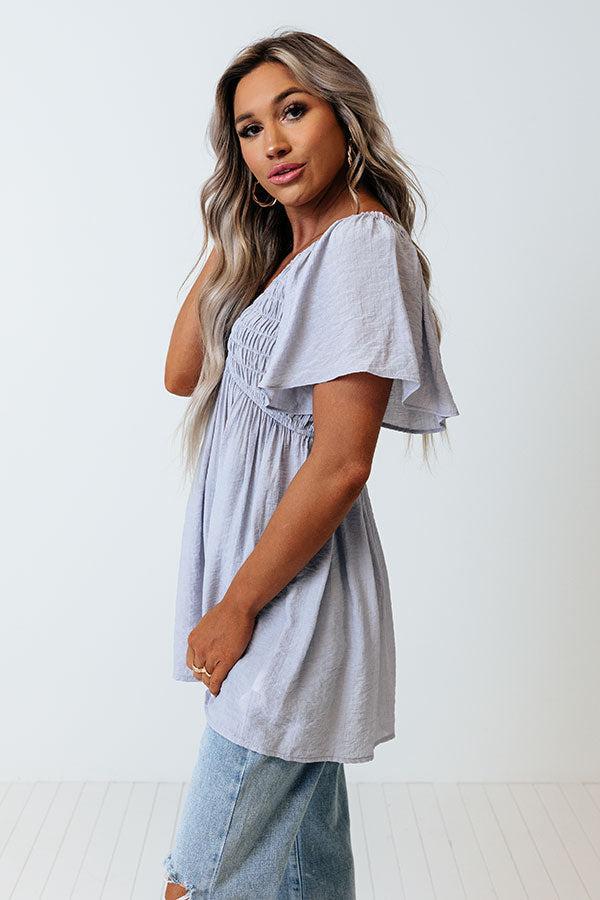 Sunrise Kisses Babydoll Top In Serenity Product Image