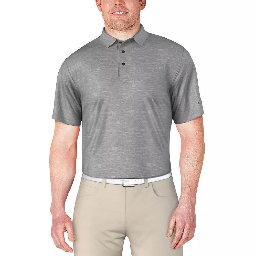 Men's Grand Slam Geo Heather Jacquard Polo Shirt, Size: XL, Tradedawn Product Image
