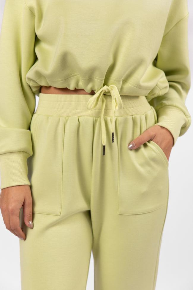 Only One Lime Wide Leg Pull On Pants FINAL SALE Product Image
