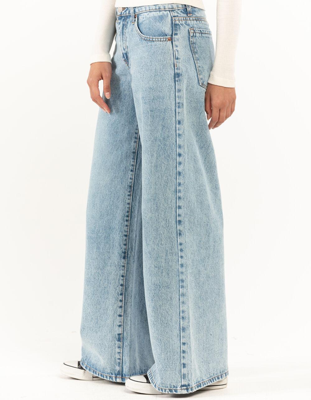 RSQ Womens Low Rise Wide Leg Jeans - LIGHT WASH Product Image