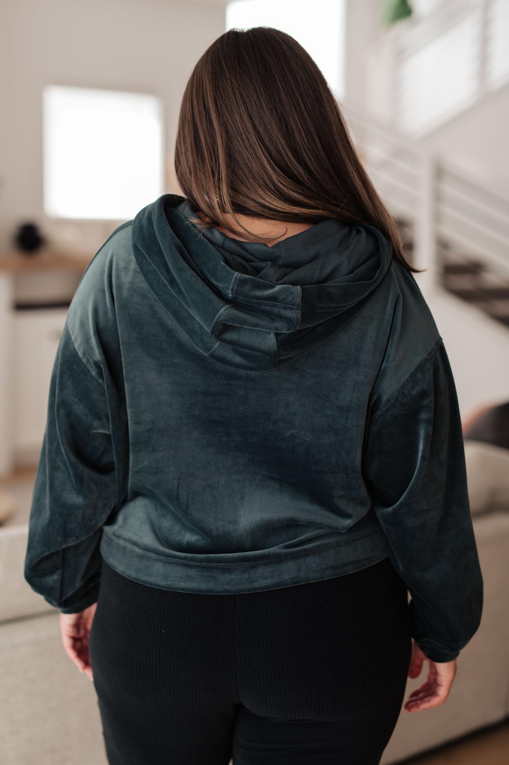 Velvet Icon Hoodie In Grey Blue (Online Exclusive) Product Image