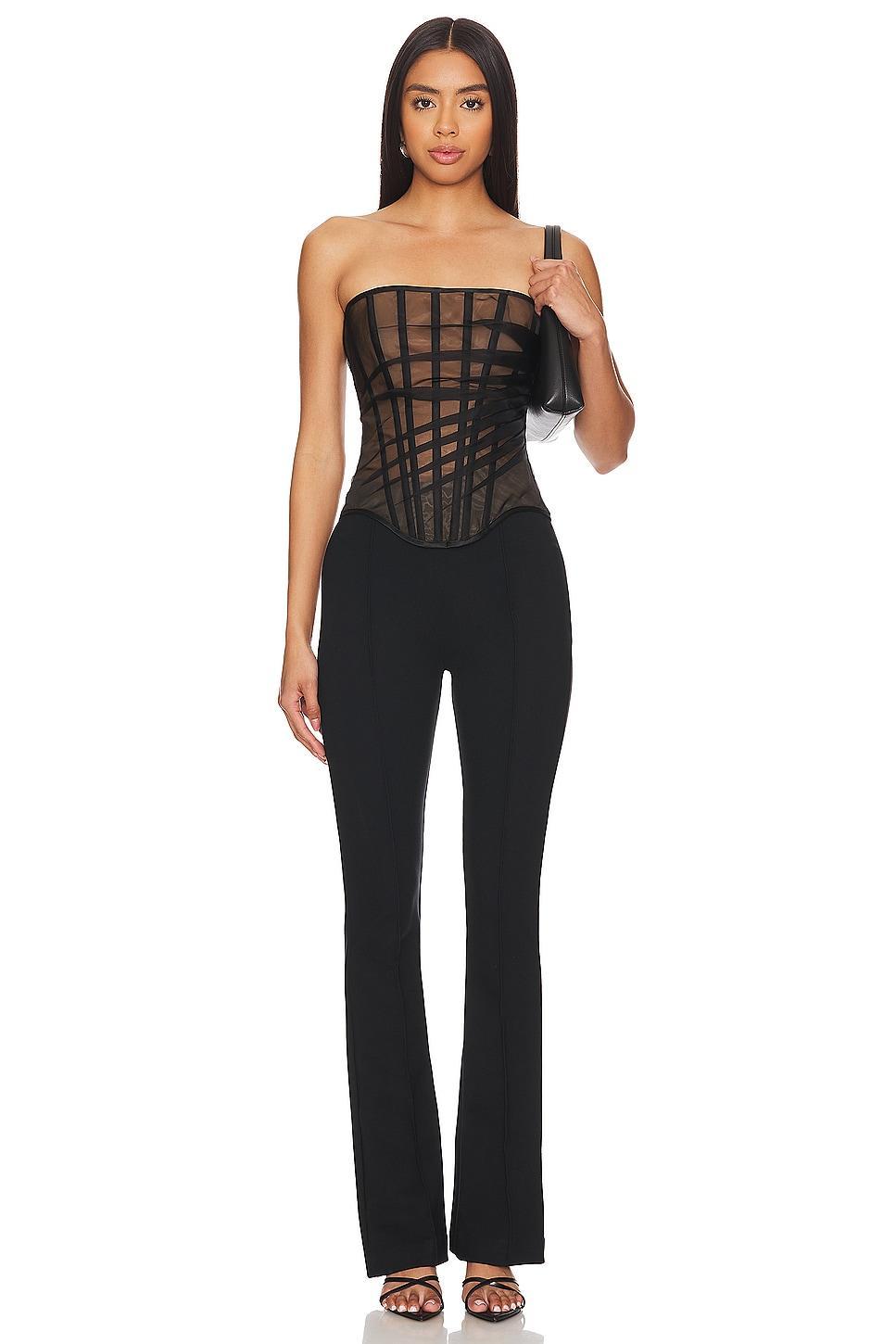 Draped Organza Corset Top Rozie Corsets Product Image