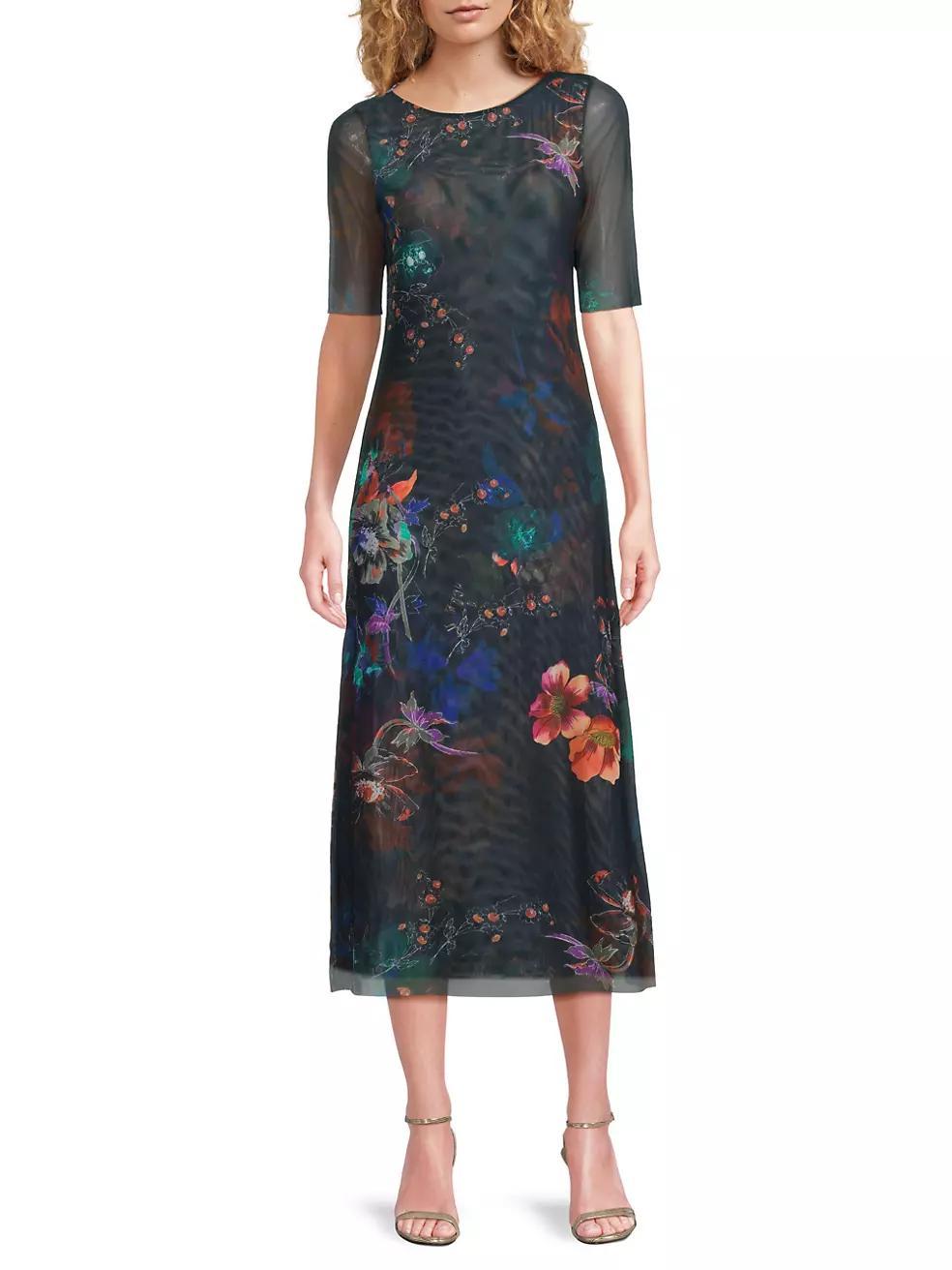 Astrid Mesh Midi-Dress Product Image