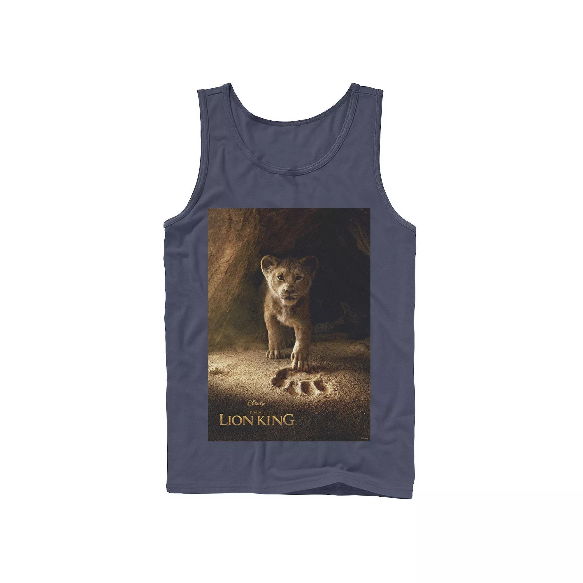 Disney's The Lion King Simba Paw Men's Live Action Movie Poster Tank Top, Size: Large, Athletic Grey Product Image