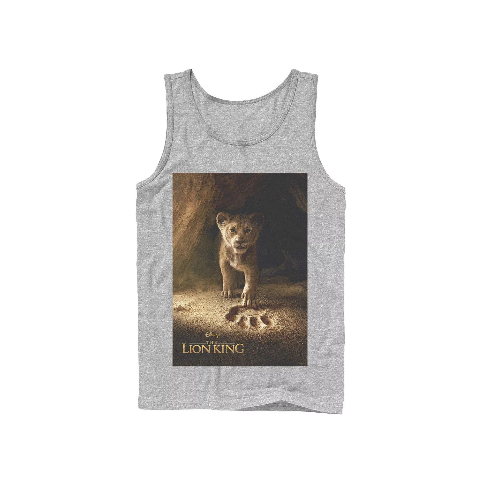 Disney's The Lion King Simba Paw Men's Live Action Movie Poster Tank Top, Size: Large, Athletic Grey Product Image