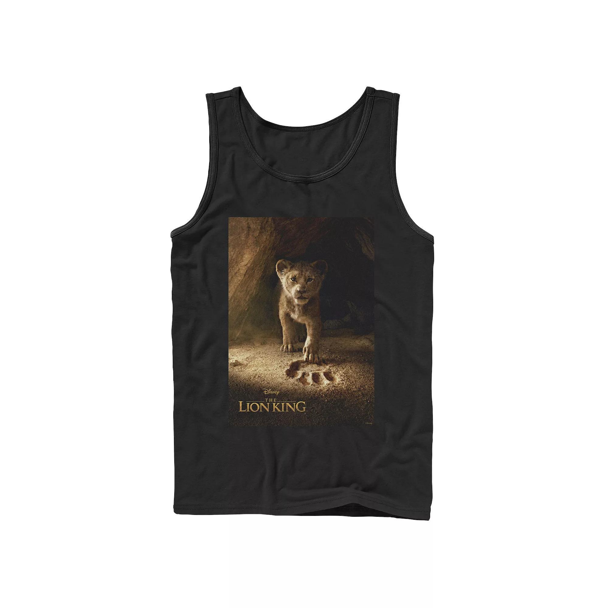 Disney's The Lion King Simba Paw Men's Live Action Movie Poster Tank Top, Size: Large, Athletic Grey Product Image