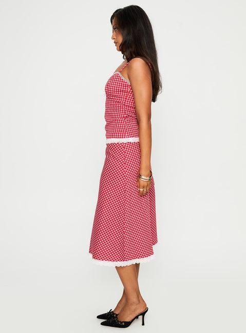 Love In London Set Red Check Product Image