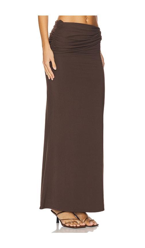 HOUSE OF HARLOW 1960 Whittney Maxi Skirt In Espresso Brown Product Image