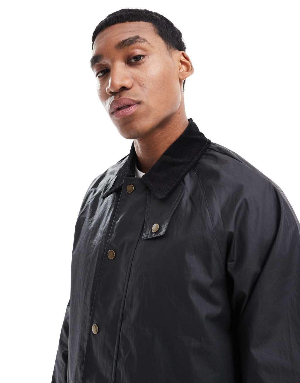 Scalpers reece trench in dark gray   Product Image