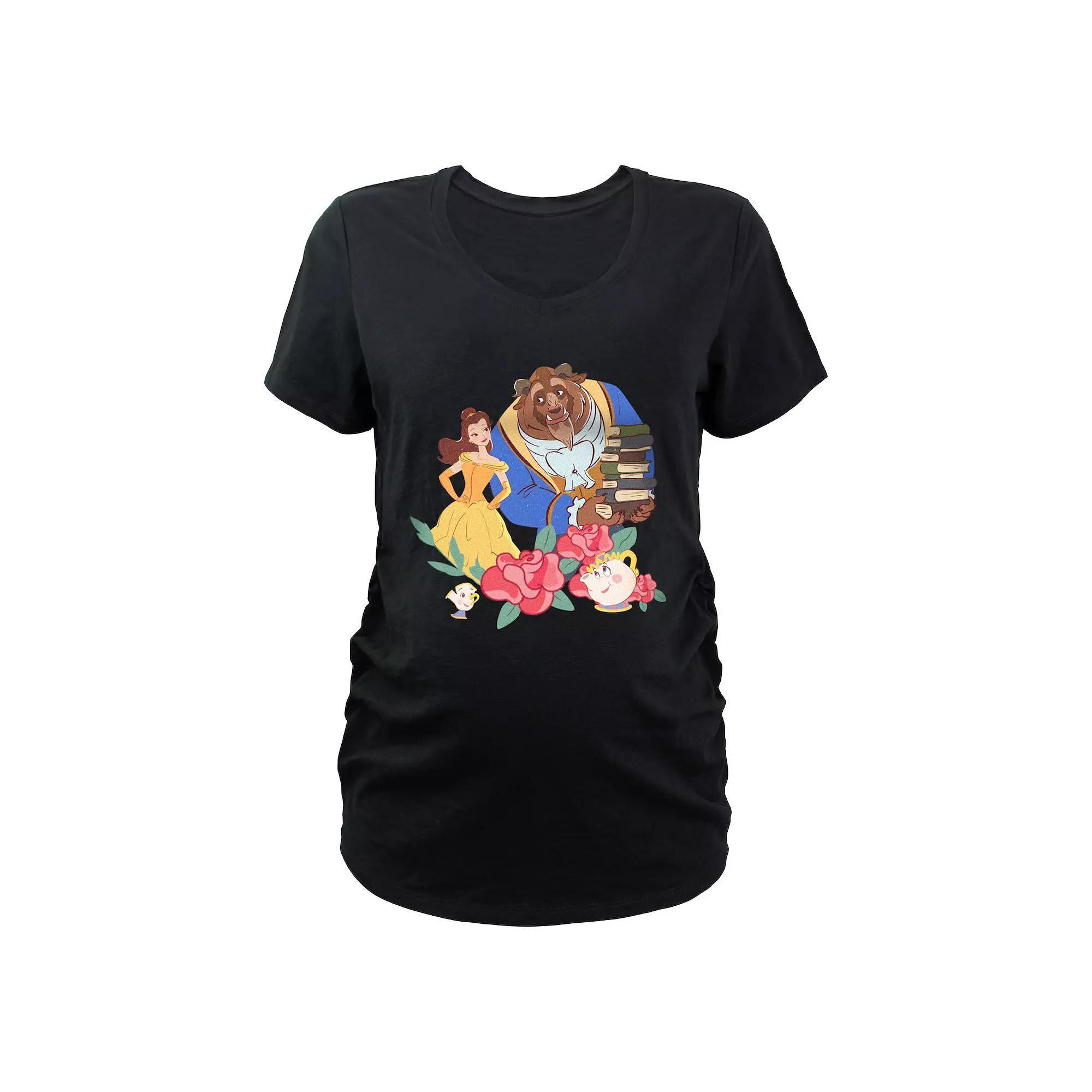 Disney's Mickey Mouse And Minnie Mouse Big Kisses Maternity Graphic Tee, Women's, Size: Small-Mat, Black Product Image