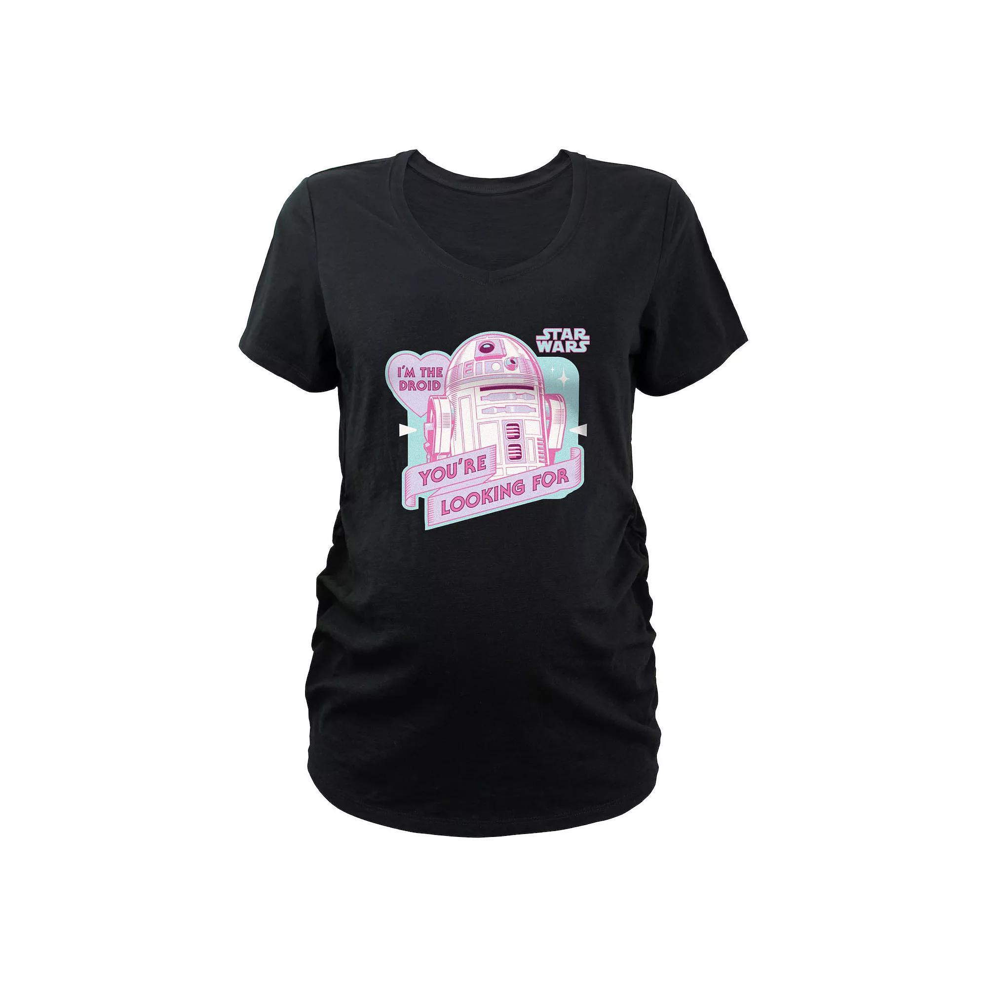 Maternity Star Wars R2-D2 I'm The Droid You're Looking For Graphic Tee, Women's, Size: Medium-Mat, Black Product Image