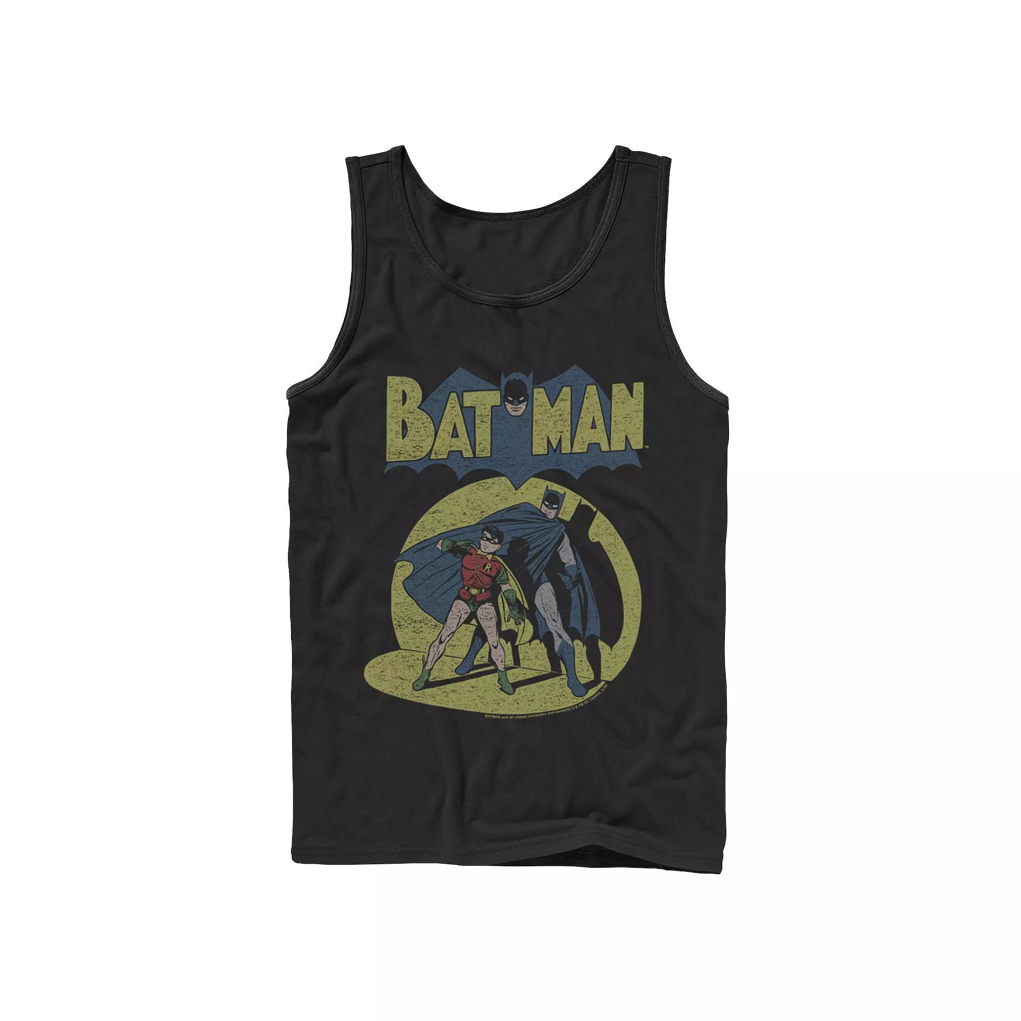 Men's DC Comics Batman Vintage Spotlight Tank Top, Size: Large, Black Product Image