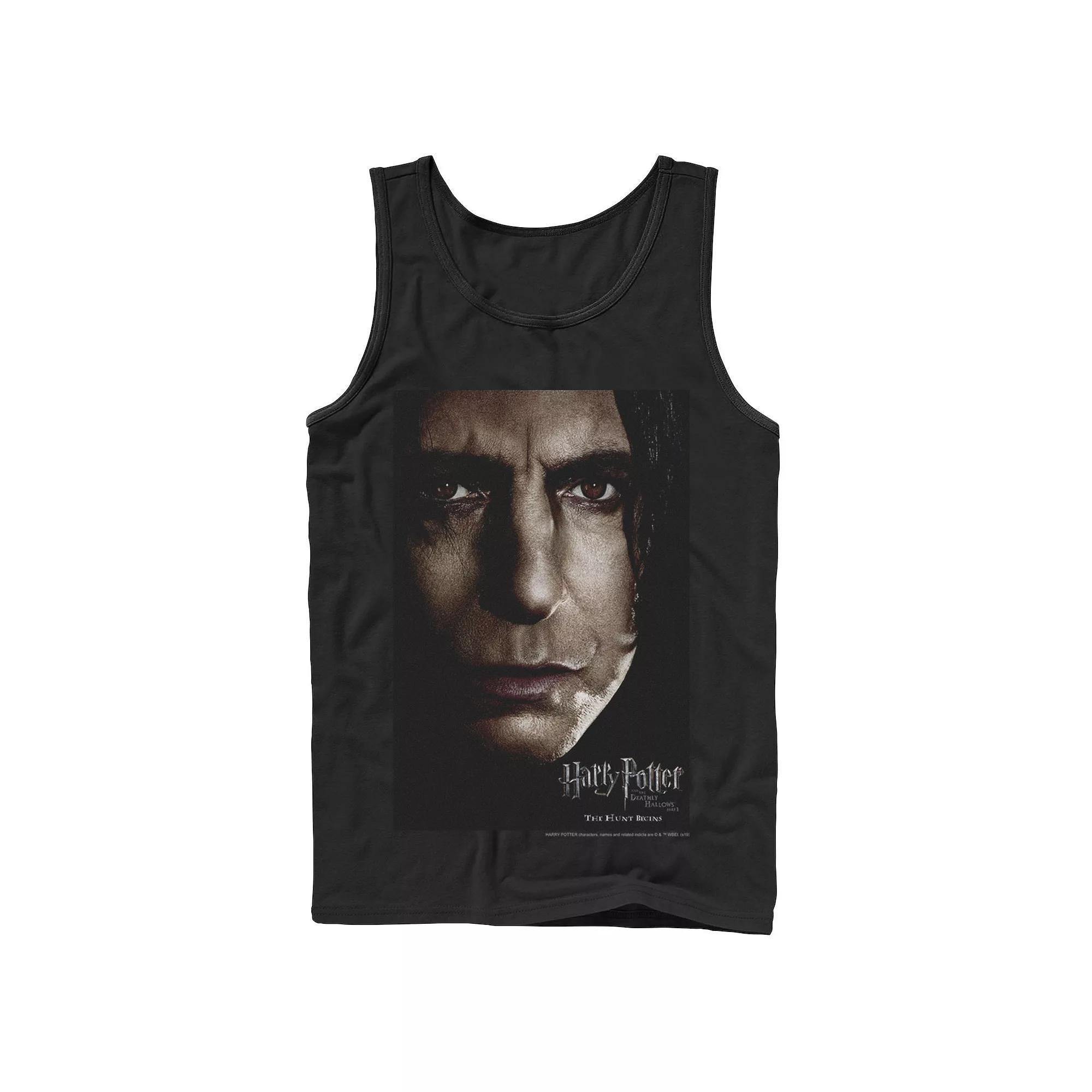Men's Harry Potter Deathly Hallows Snape Character Poster Graphic Tank Top, Size: Large, Black Product Image