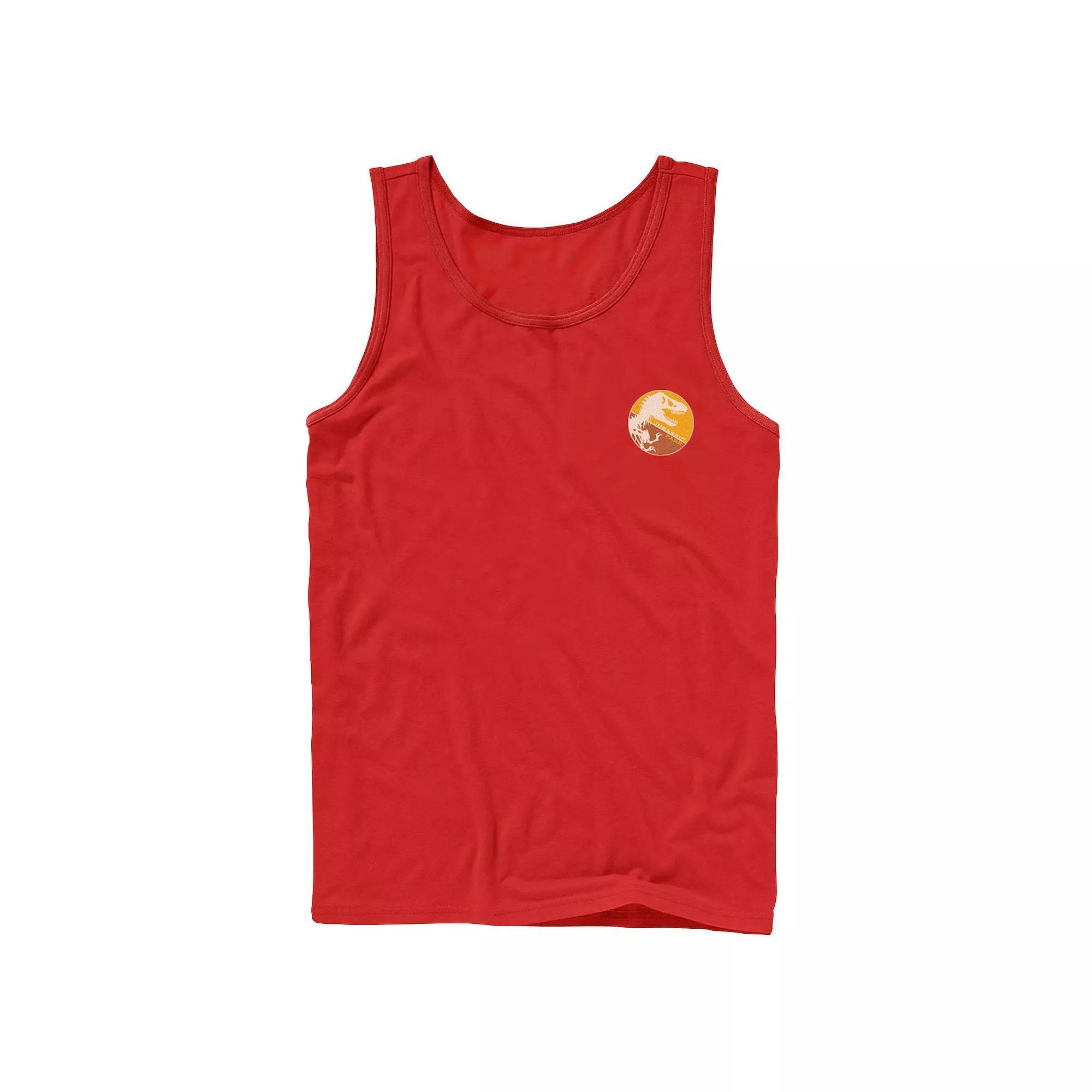 Mens Jurassic World Park Security Officer Badge Graphic Tank Top Blue Product Image