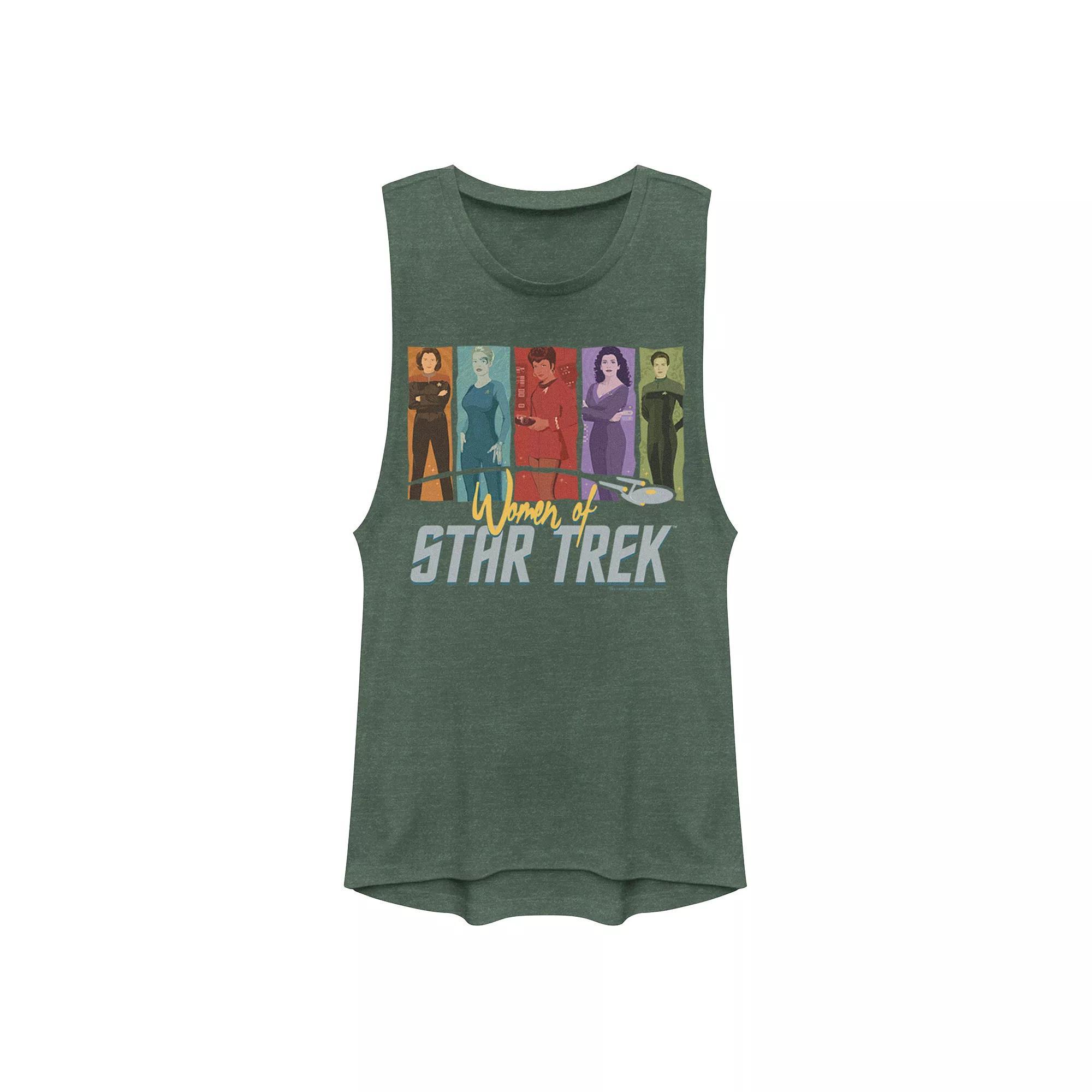 Juniors' Star Trek Women of Trek Muscle Tank Top, Girl's, Size: XXL, Pine Grey Product Image