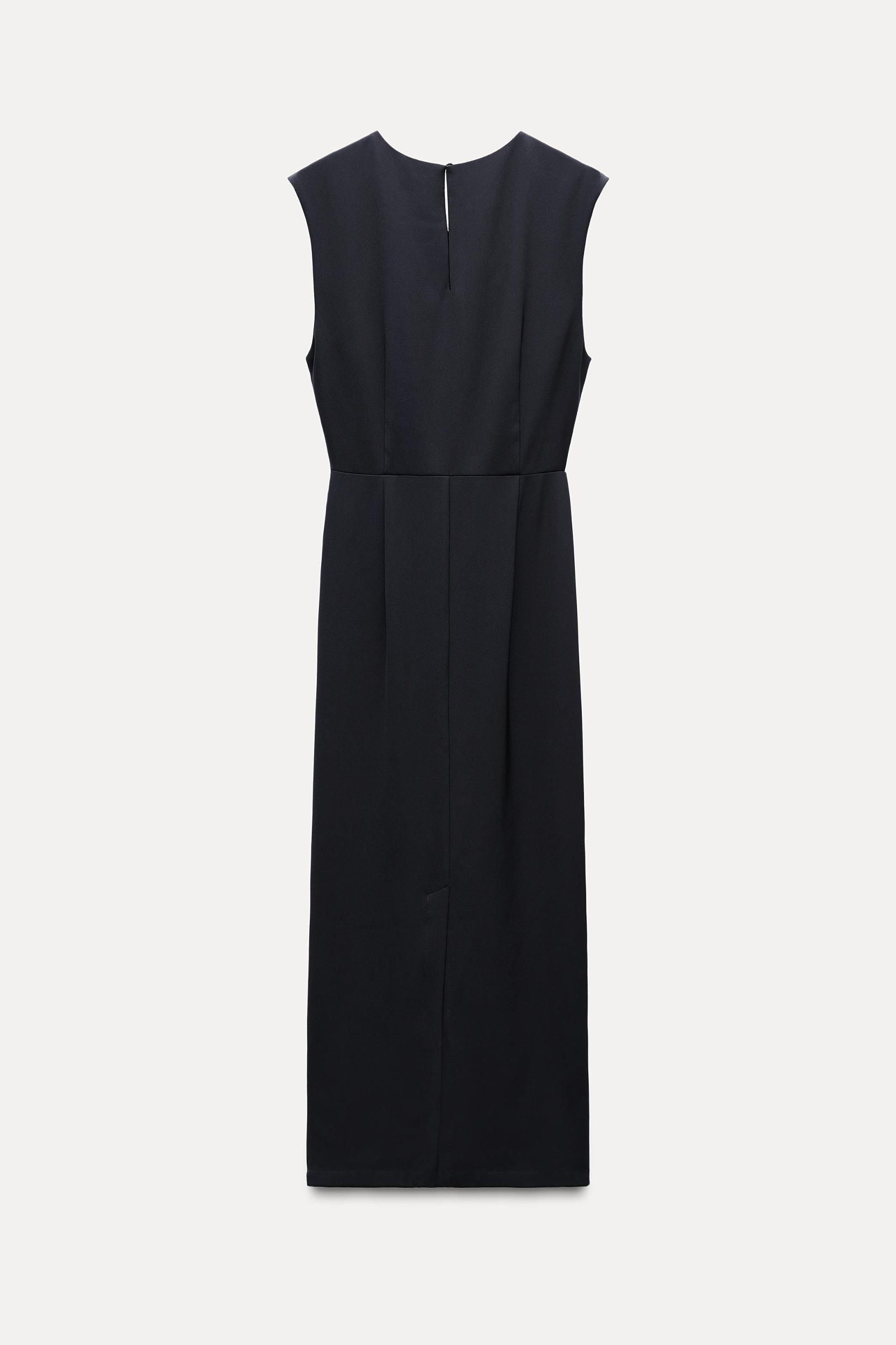 MIDI DRESS WITH FRONT TIE Product Image