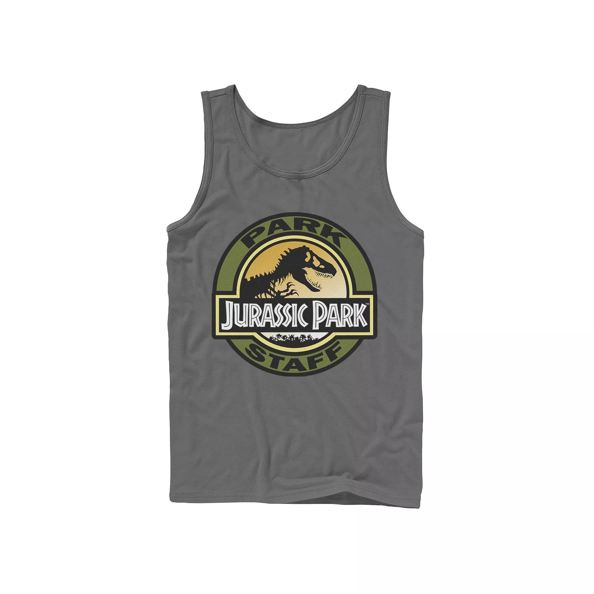 Men's Jurassic Park Staff Icon T-Rex Skeleton Tank Top, Size: Large, Black Product Image
