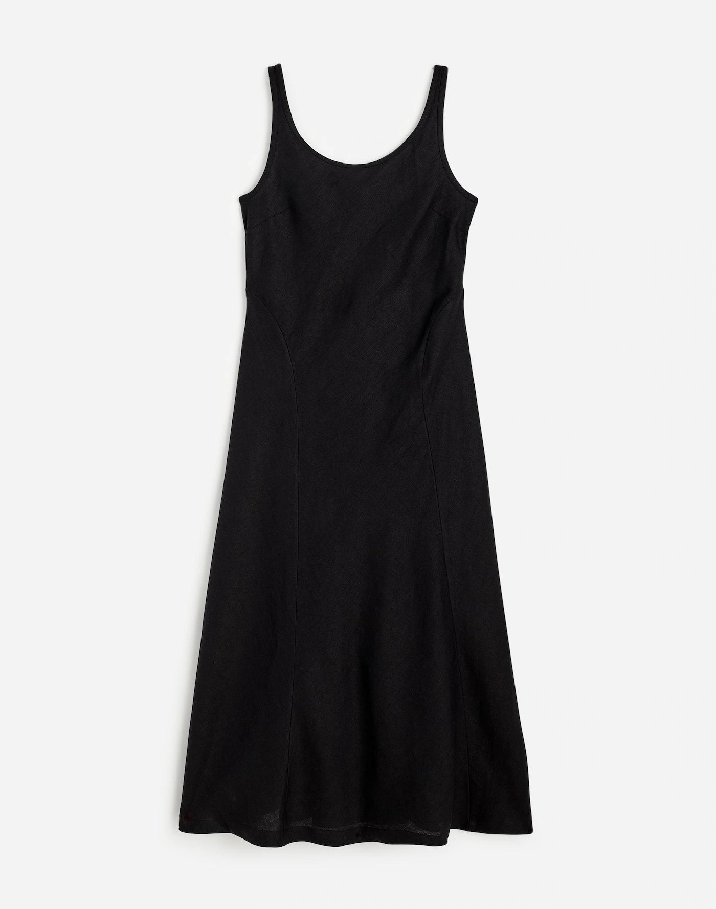 Scoopneck Sleeveless Midi Dress in 100% Linen Product Image