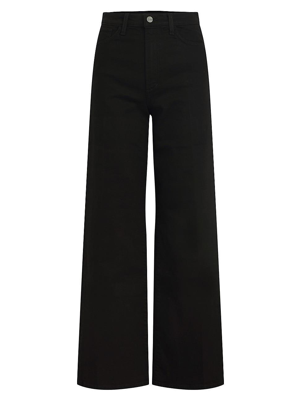 Womens Petite The Mia High-Rise Stretch Wide-Leg Jeans Product Image