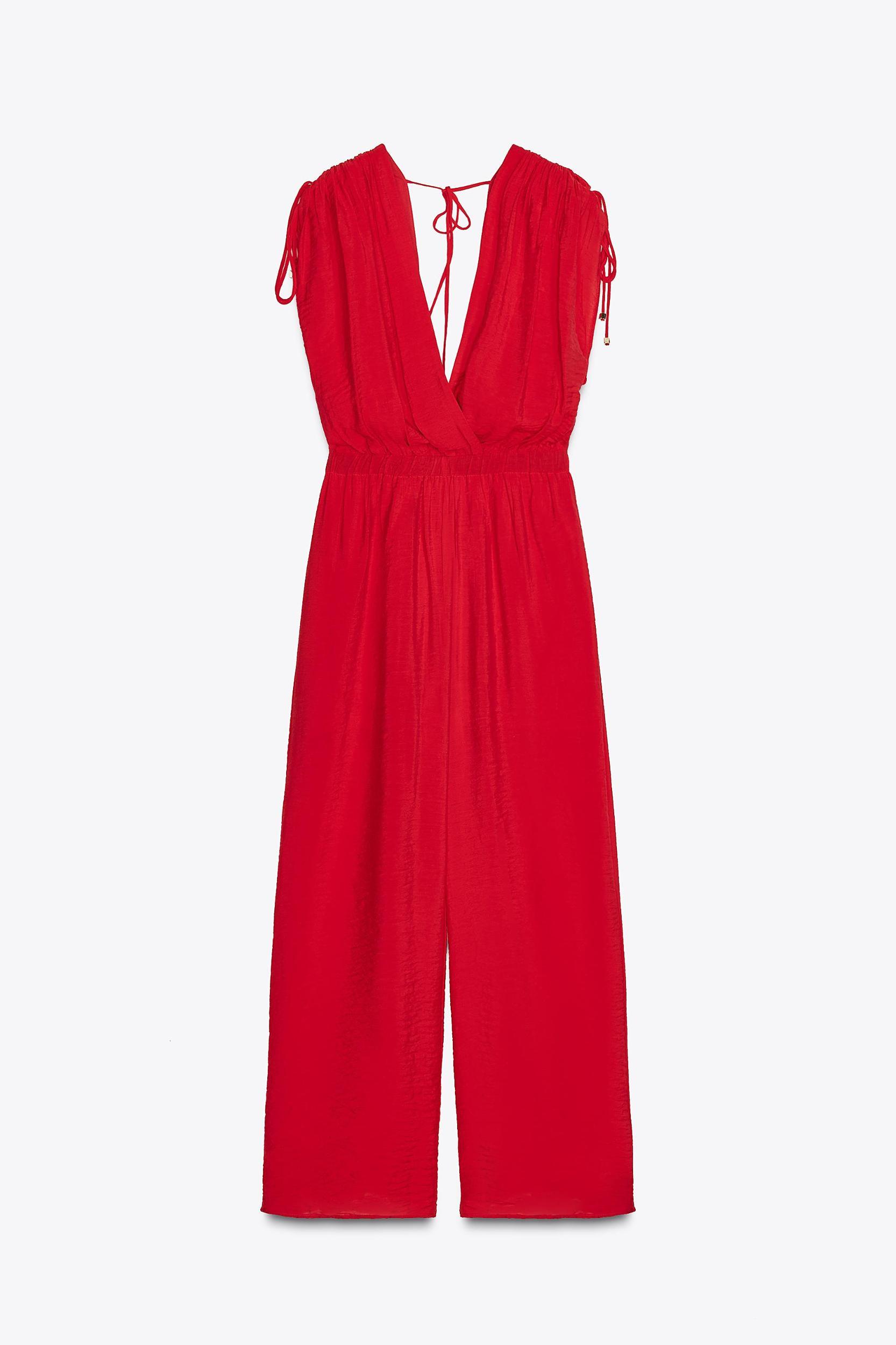 WIDE V-NECK JUMPSUIT Product Image