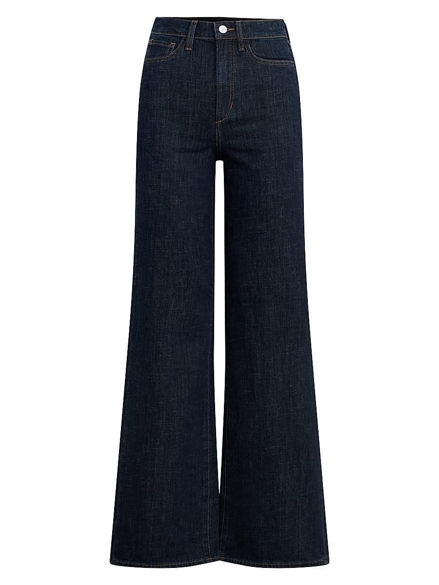 Womens The Mia High-Rise Wide-Leg Petite Jeans Product Image