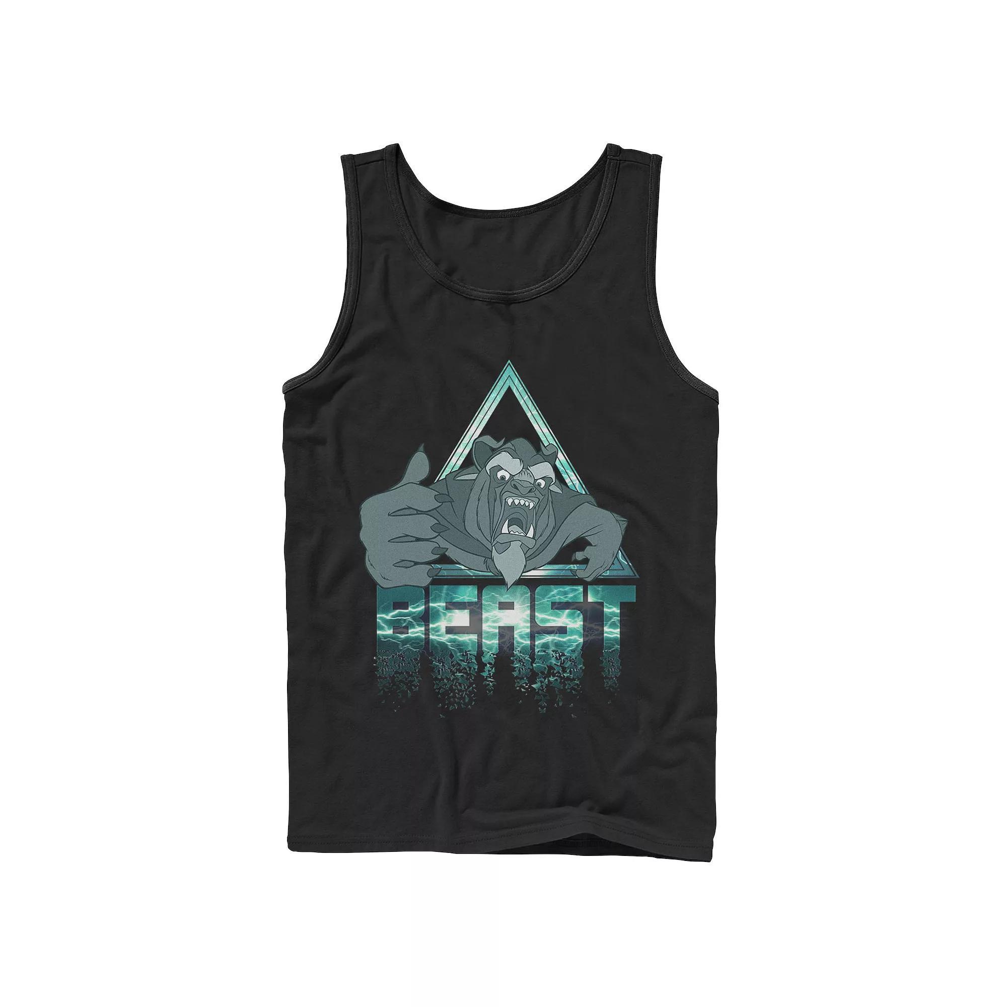 Disney's Beauty And The Beast Men's Lightning Portrait Tank Top, Size: Large, Black Product Image
