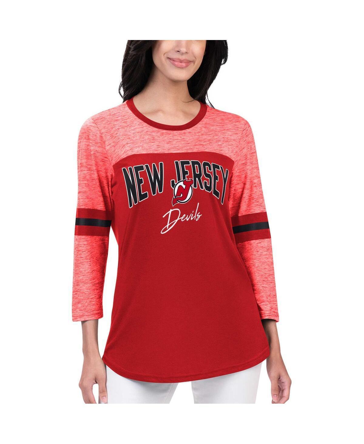 Women's G-III 4Her by Carl Banks Red New Jersey Devils Play The Game 3/4-Sleeve T-Shirt, Size: Small, Nhl Red Product Image