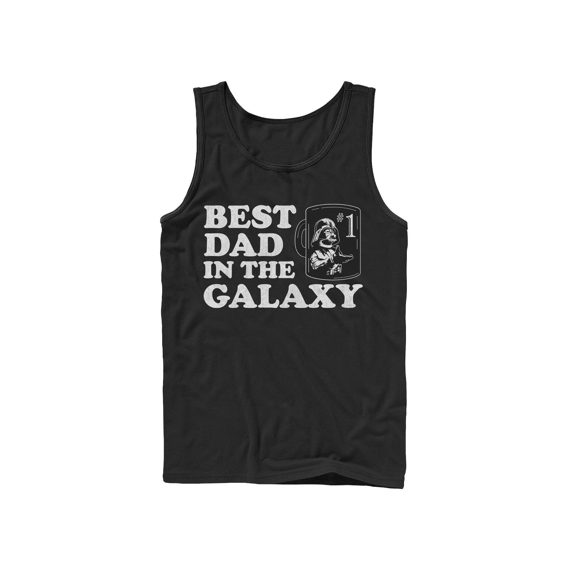 Men's Star Wars Best Dad In The Galaxy Tank Top, Size: Large, Black Product Image