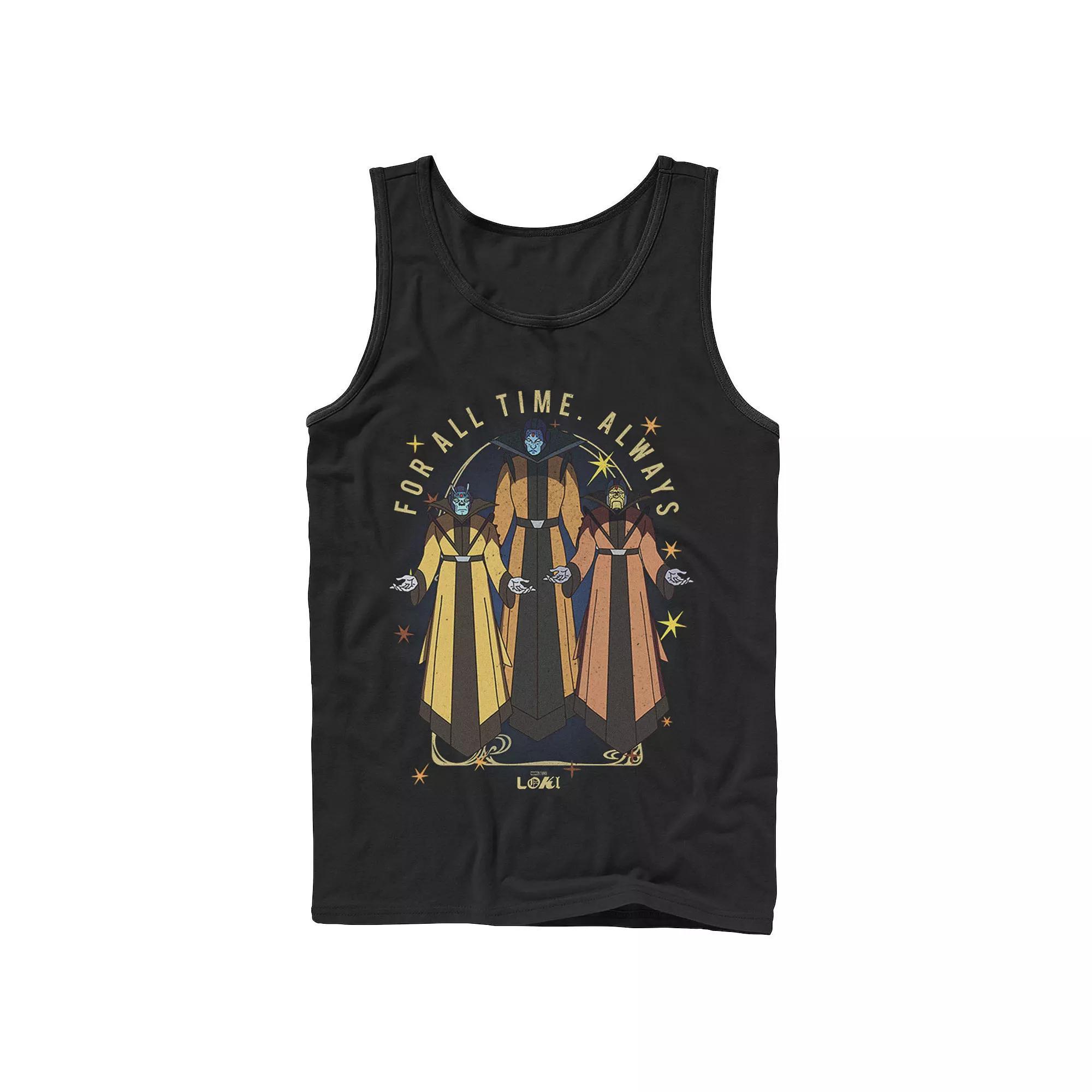 Men's Marvel Loki Time Keepers For All Time Quote Tank Top, Boy's, Size: Large, Black Product Image