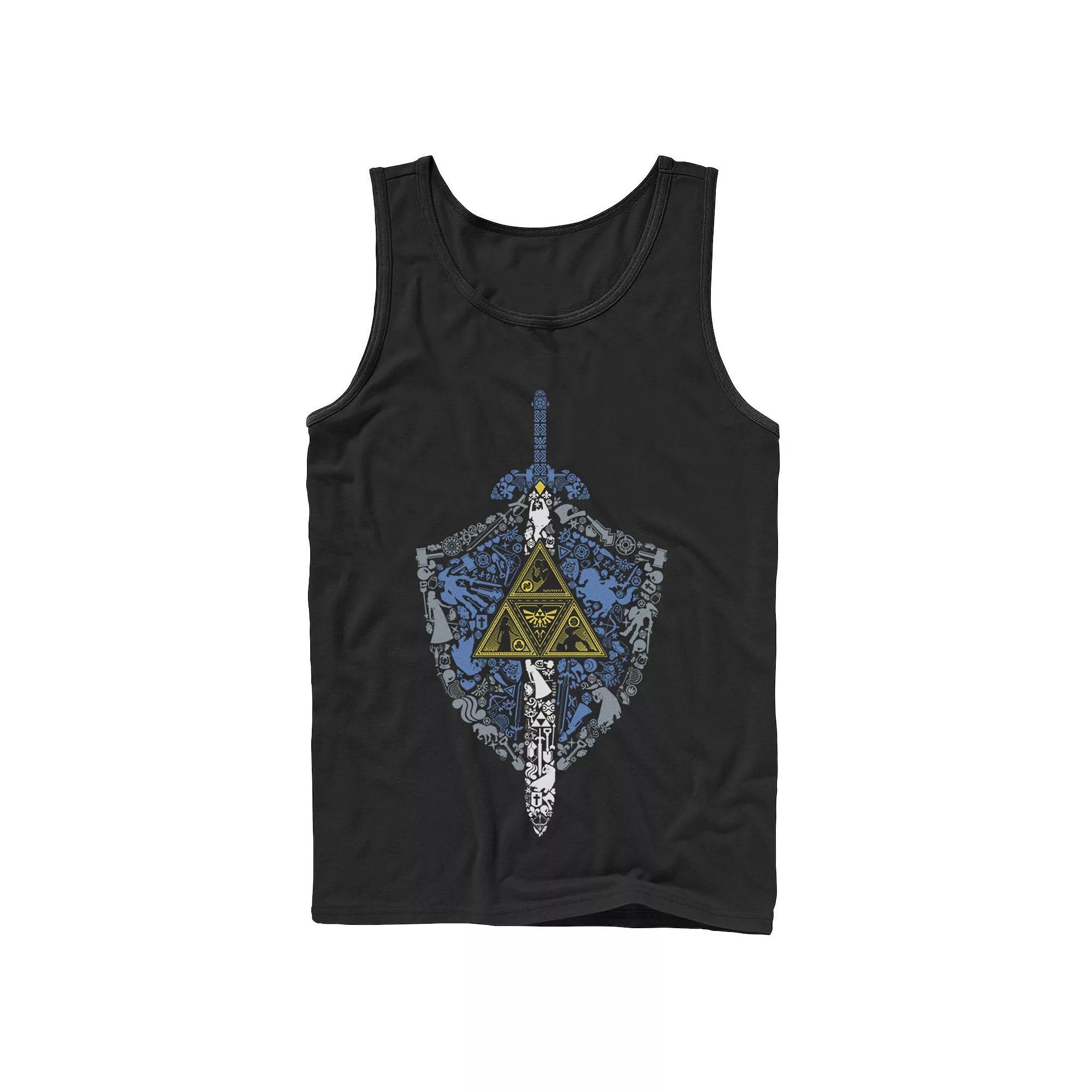 Men's Jurassic World Red Logo Glitch Coin Tank Top, Size: Large, Black Product Image