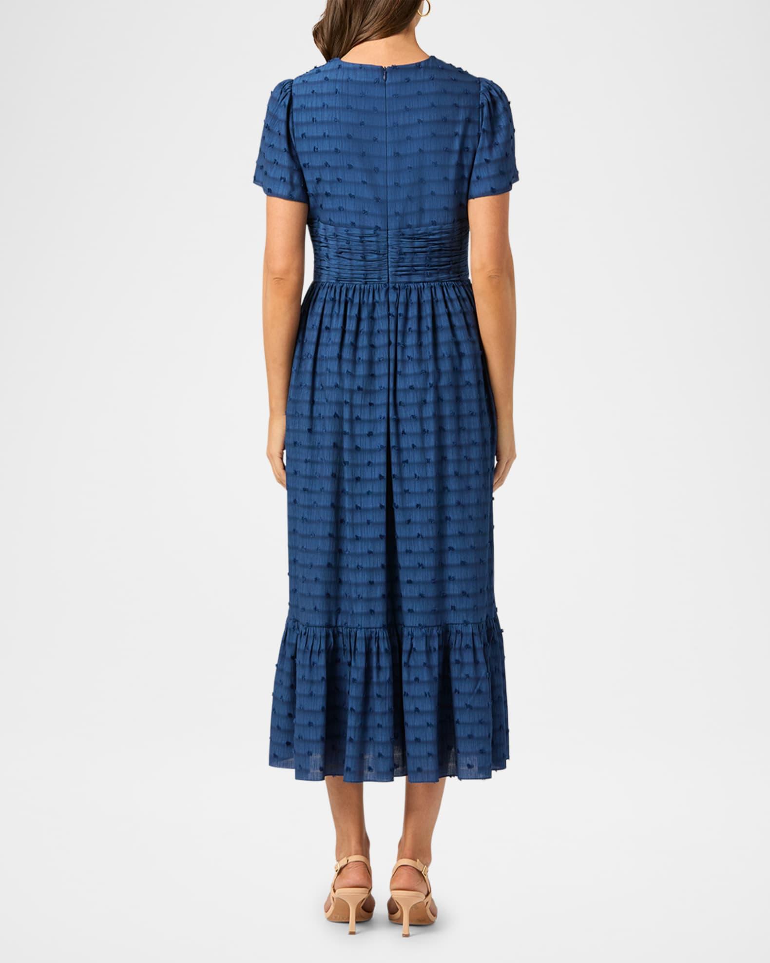 Ferrera Striped Flounce Empire Midi Dress Product Image