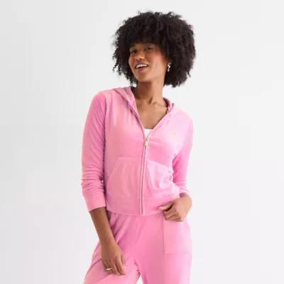 Juicy By Juicy Couture Womens Hooded Lightweight Juniors Track Jacket Product Image
