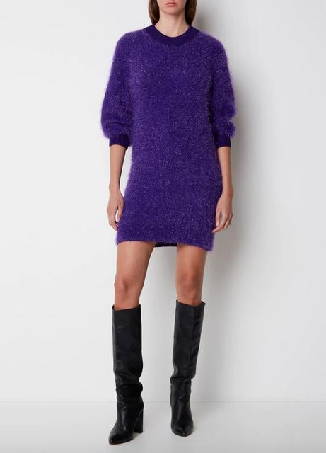 Hugo Boss C_Festalasa Purple Sweater Dress Product Image