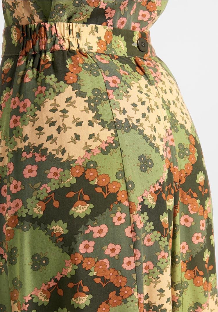 Garden Plot Twist Midi Skirt Product Image