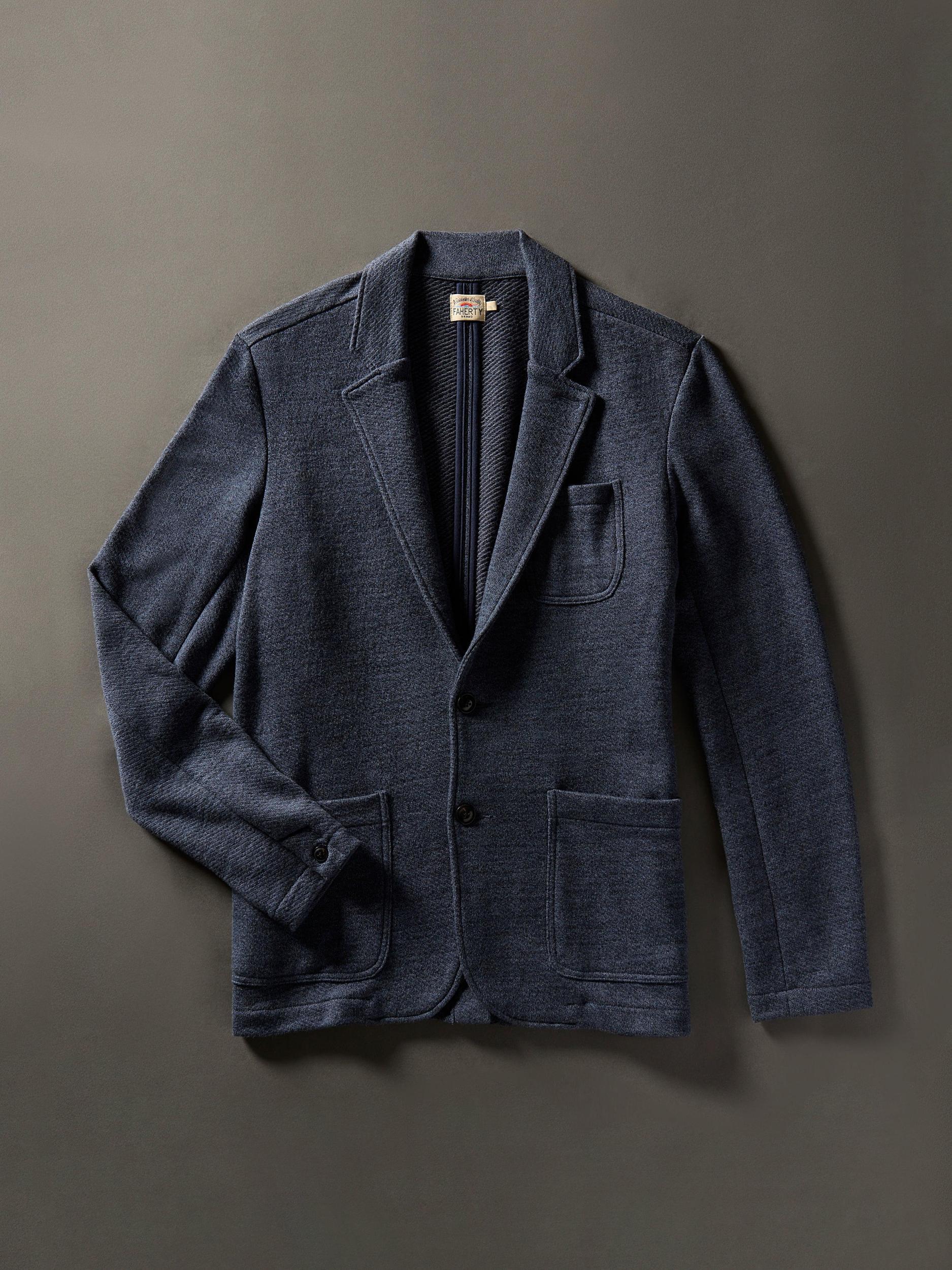 Inlet Knit Blazer (Short) - Deep Navy Melange Male Product Image