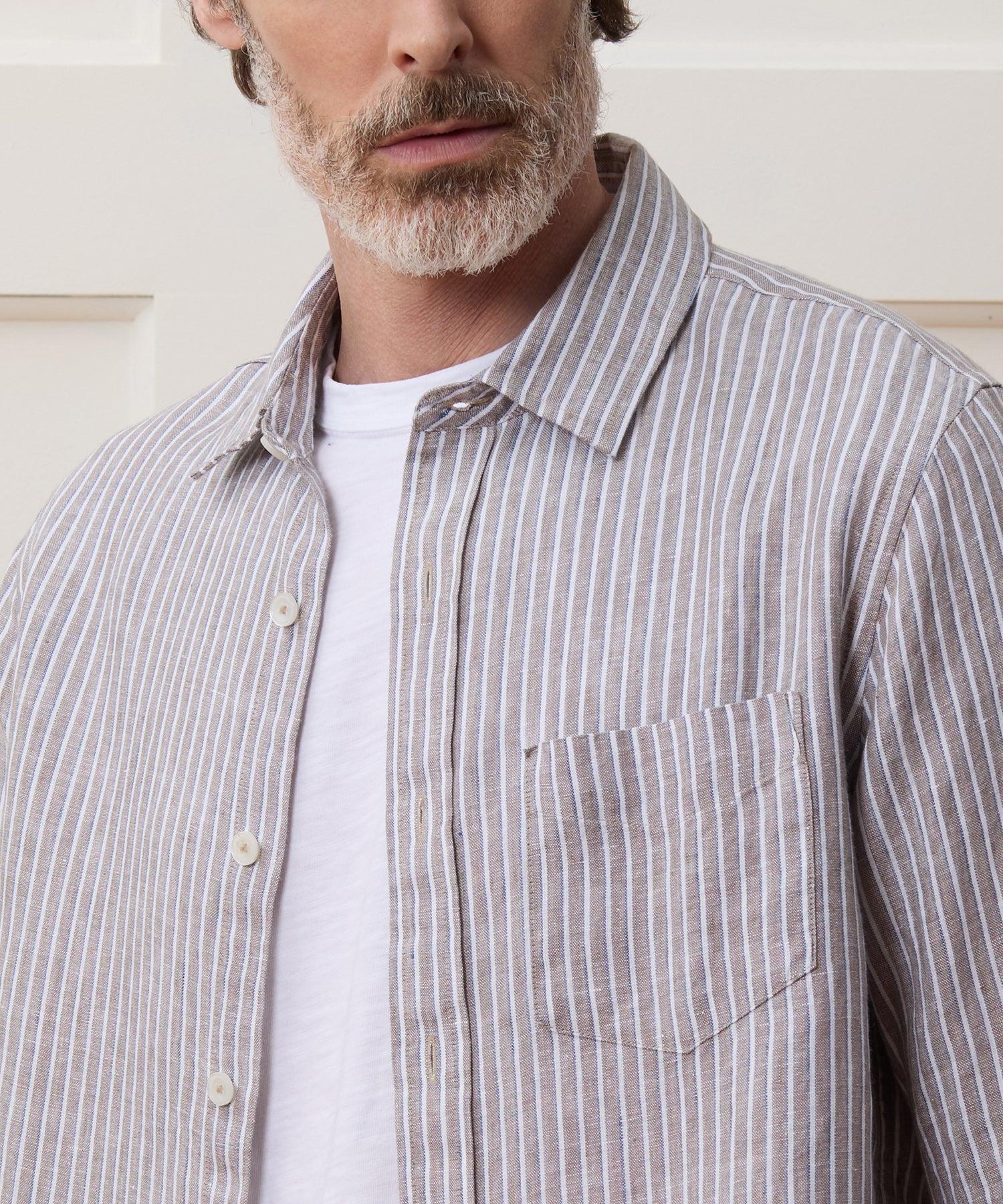 Sea Soft Irish Linen Point Collar Shirt Product Image