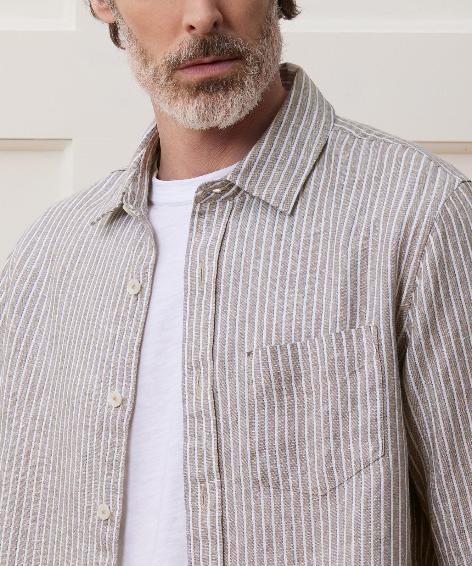 Sea Soft Irish Linen Point Collar Shirt Product Image