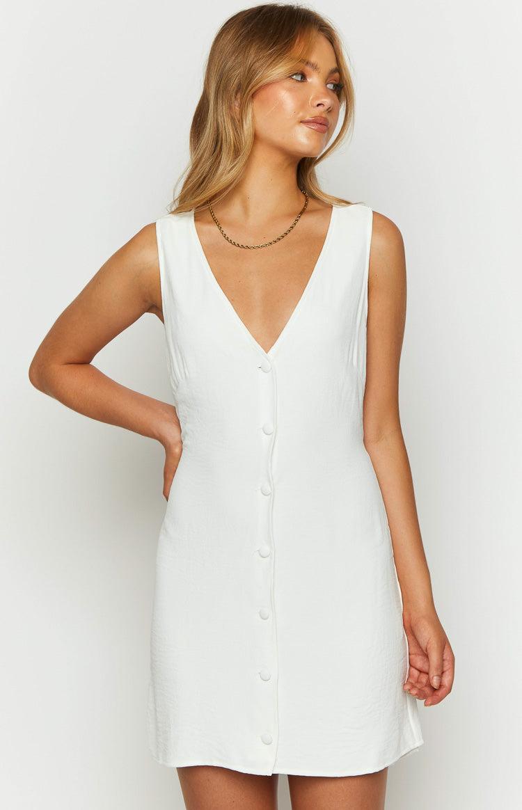 Maurice White Button Up Mini Dress Product Image