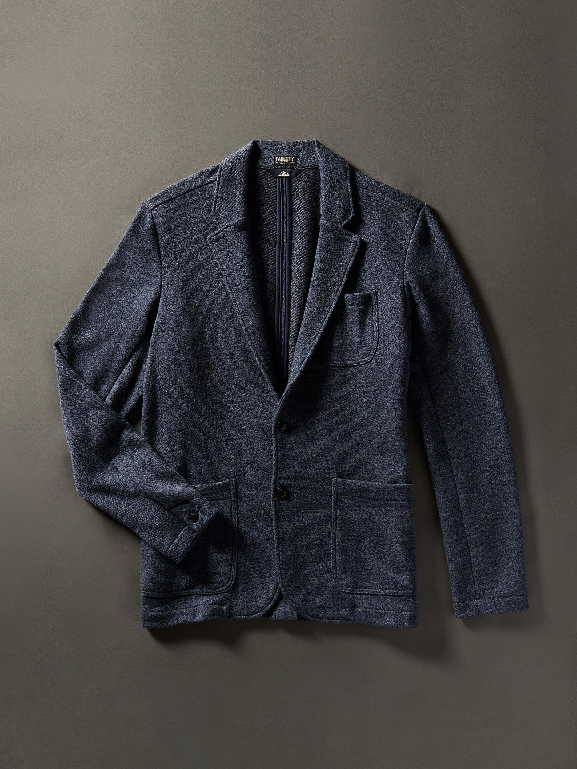 Inlet Knit Blazer (Short) - Deep Navy Melange Male Product Image