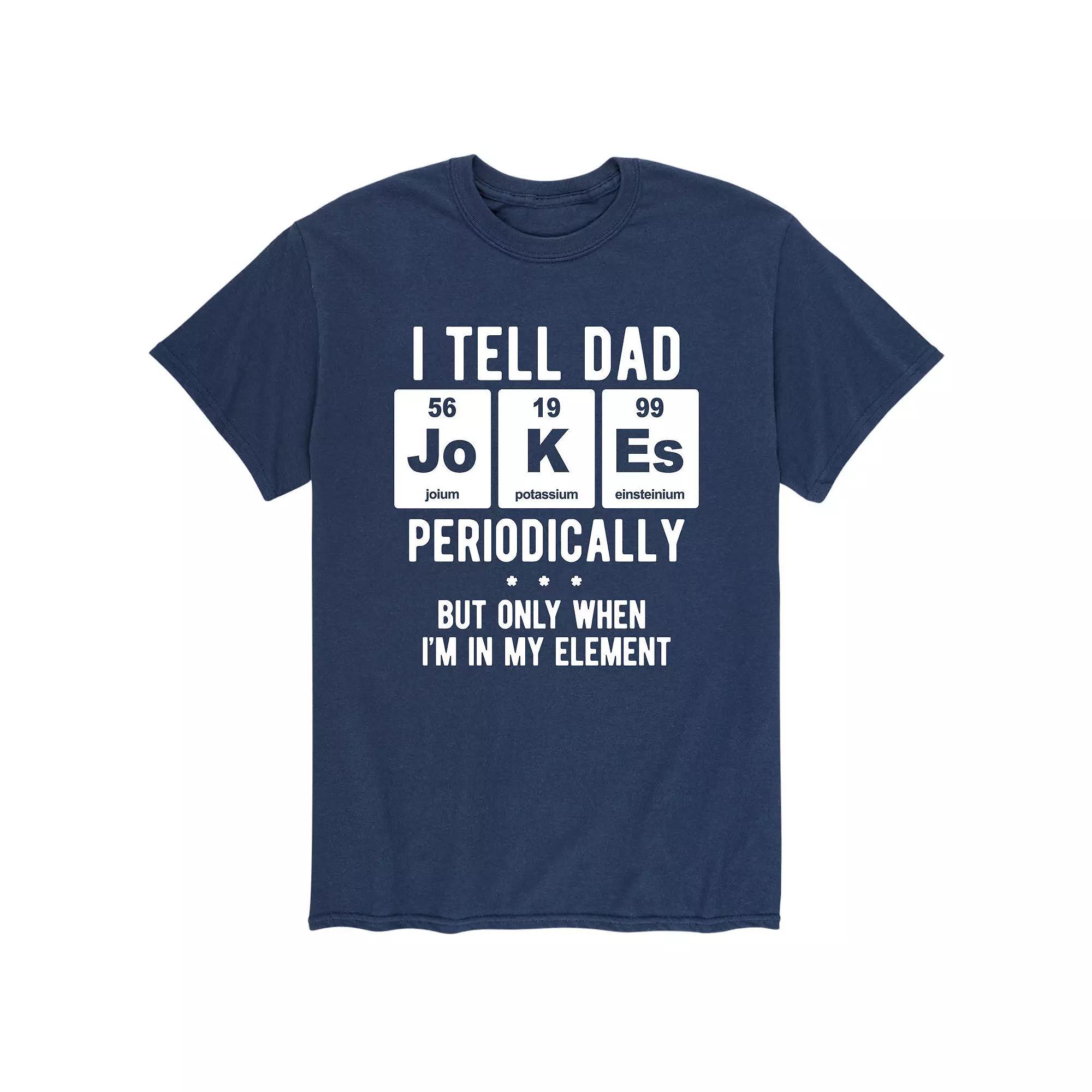Mens Dad Jokes Periodically Tee Blue Product Image