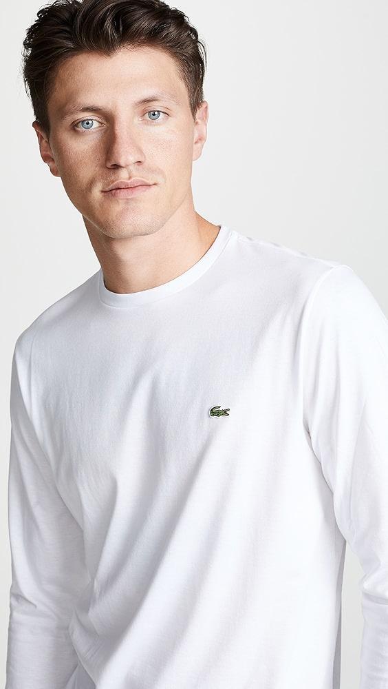 Lacoste Crew Neck Pima Cotton Jersey Long Sleeve T-Shirt | Shopbop Product Image