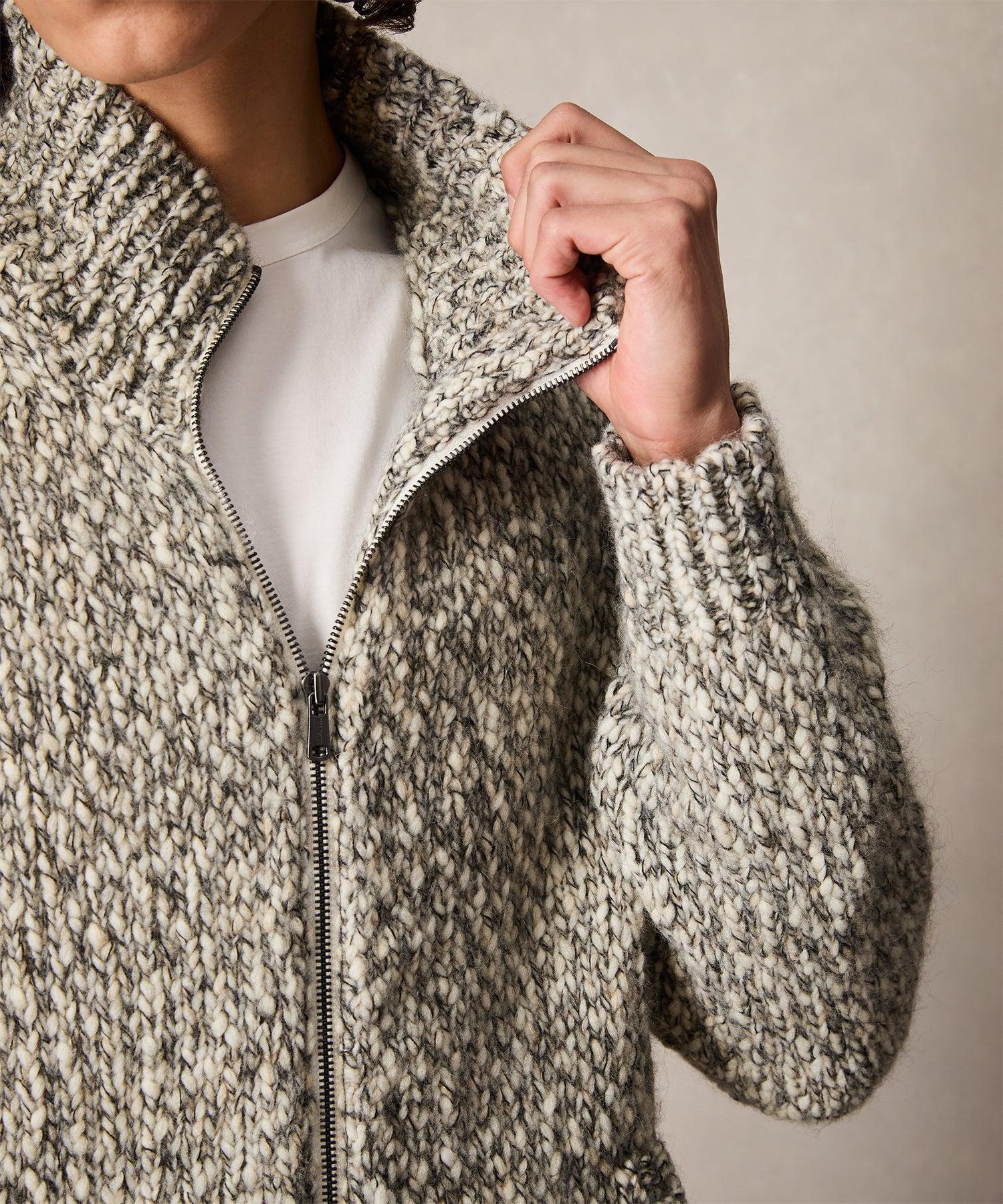 Slubby Full-Zip Sweater Product Image